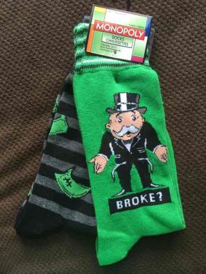 2 Pair Monopoly Socks