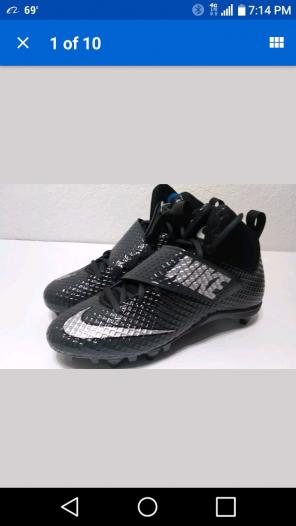 Nike lunarbeast football cleats men sz10