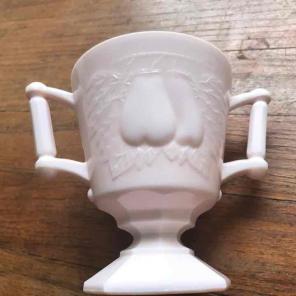 Shell Pink Milk Glass, *Rare** Pear