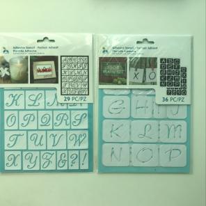 Alphabet Adhesive Stencils 2sets