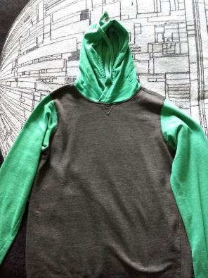 Green and Gray hoodie
