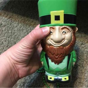 Molded leprechaun cup