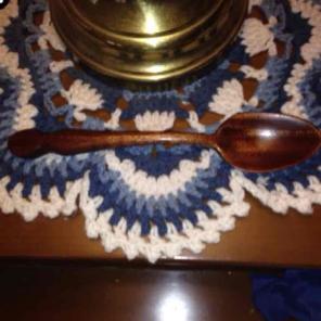 Handcrafted mahogany spoon