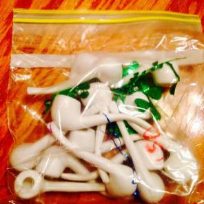 14 White Plastic Pipes