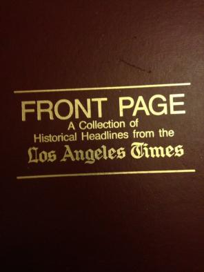 Front Page L A Times Over 100 Years
