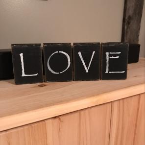 Love Primitive Handmade Wood Blocks