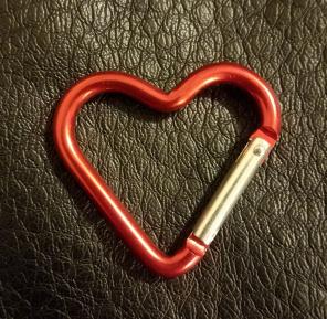Red Heart Shaped Carabiner