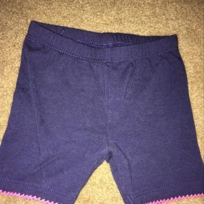 Navy Blue And Pink Pajama Shorts