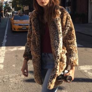 Brandy Melville Faux Fur Mica Coat