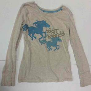 Horses long sleeve shirt child Med 10-12