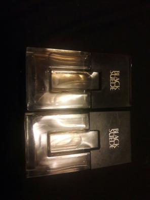 2 Black suede men's cologne
