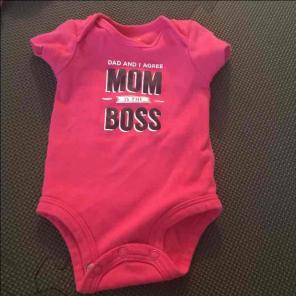 Pink short sleeve onesie