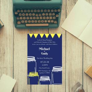 Masor Jar Theme invitations