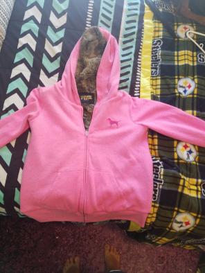 Pink hoodie