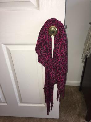 Pink Cheetah Print Scarf