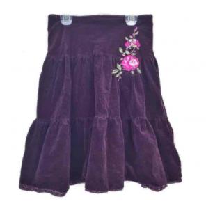 Small velvet maroon skirt knee length