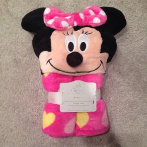 NWT Disney Hooded Minnie Mouse BabyTowel