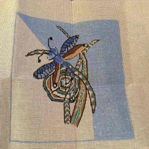 Dragon fly needlepoint canvas