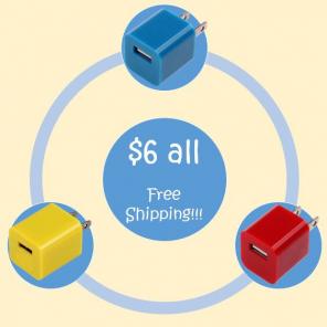 ⚡️NEW⚡️USB Wall Chargers YELLOW+BLUE+RED