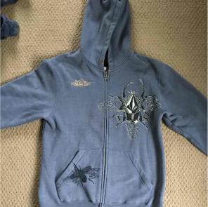 FREE SHIP men's large zip up hoodie