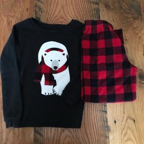 Size 5 Carters Fleece Thermal Pajamas