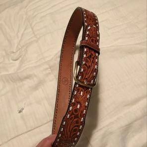 Western Leather Belt 3D Size 34"