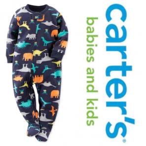Carter's 2T fleece footed dinosaur pj