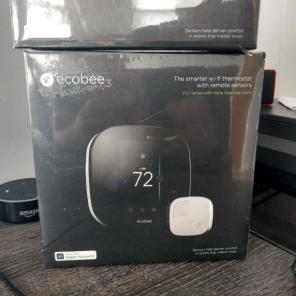 Ecobee3 thermostat with sensor.