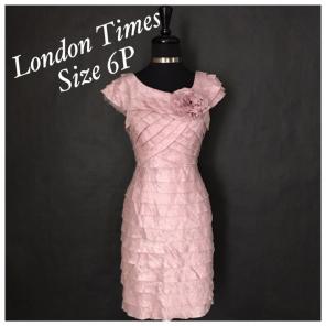 London Times Layered Formal Dress, 6P
