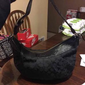Black coach hobo purse