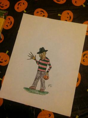 Freddy Krueger on Halloween Art