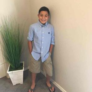 Kids long sleeve chaps button up