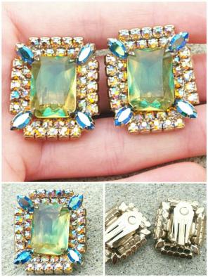 Amazing vintage Juliana clip earrings