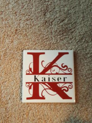 4 pc ceramic drink coasters personalized