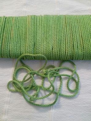 3 Yards Green Hand Dyed Cotton ROPE 3