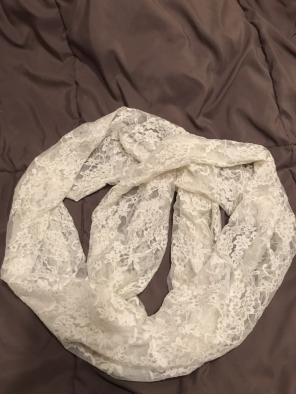 Lace Infiniti Scarves - 1 white, 1 grey