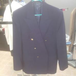 Burberrys Navy Blue Double Breasted
