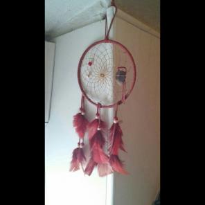 Red Dream Catcher with Arrowhead