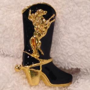 COWGIRL STILETTO WESTERN BOOT PIN BROOCH