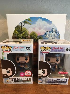 Bob Ross Funko Pop Bundle Flocked