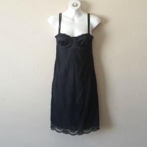 Intimissimi Black Lace Up & Satin Slip