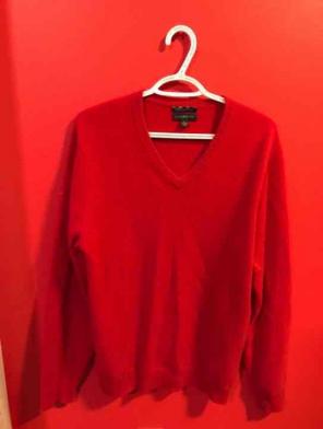 Red 100% Cashmere CLUBROOM Sweater