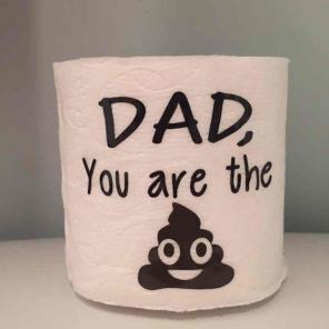 Funny Father's Day toilet paper gift!