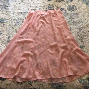 Chaus Pink/White Dot Vintage Skirt Sz 12