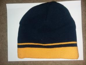 Navy blue/ Yellow Beenie