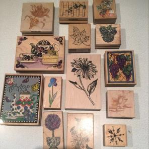 Wooden Stamp Lot