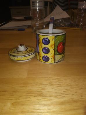 Sugar jar with spoon