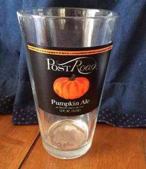 Post road pint glass pumpkin ale