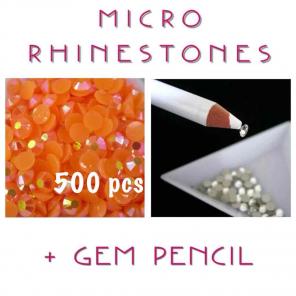 4mm Jelly Orange Micro Jelly Rhine Bling