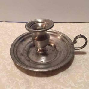 VINTAGE PEWTER CANDLE HOLDER